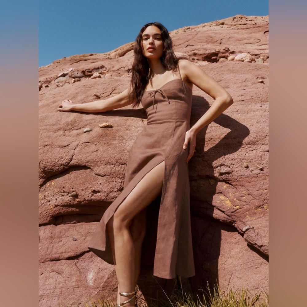 Reformation Joyce Linen Dress